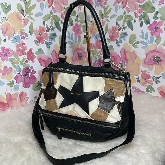 💯Authentic Givenchy PANDORA LEATHER HANDBAG Multi Color MM Size🍀 - Picture 15 of 17